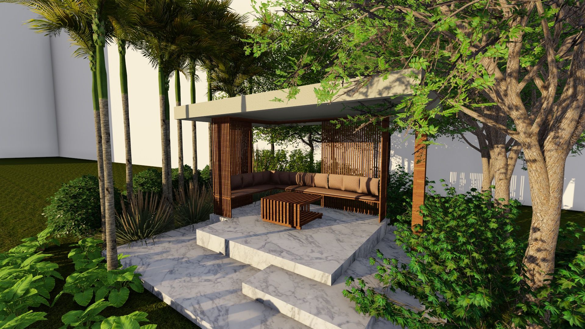 Outdoor Gazebo , Studio Machaan Studio Machaan Jardines de estilo moderno