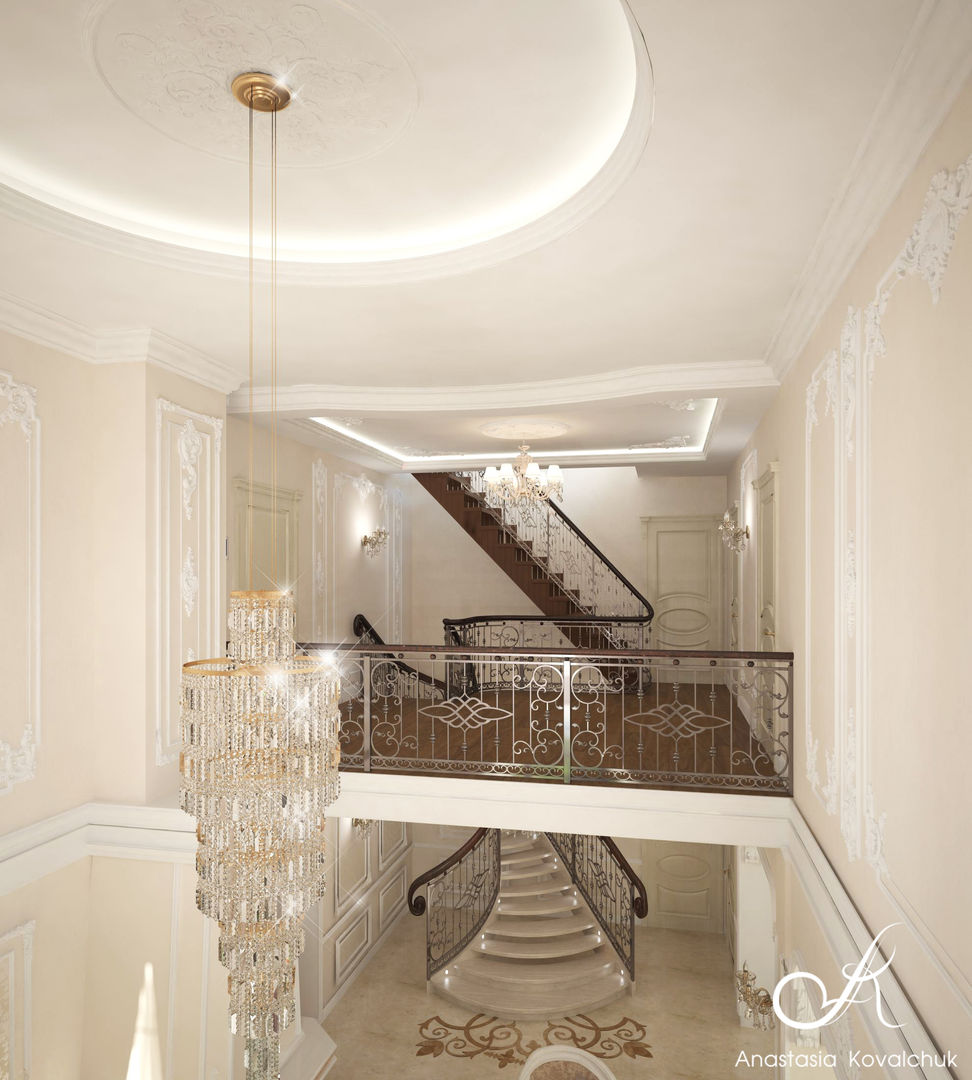 Villa, Design studio by Anastasia Kovalchuk Design studio by Anastasia Kovalchuk Klasik Oturma Odası