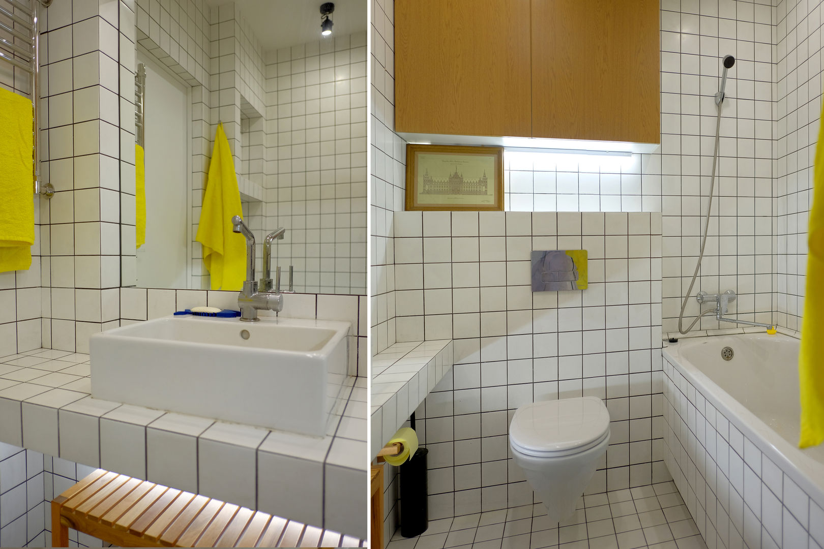 Студия 33 м.кв., ULJANOCHKIN DESIGN*STUDIO ULJANOCHKIN DESIGN*STUDIO Ванная комната в скандинавском стиле