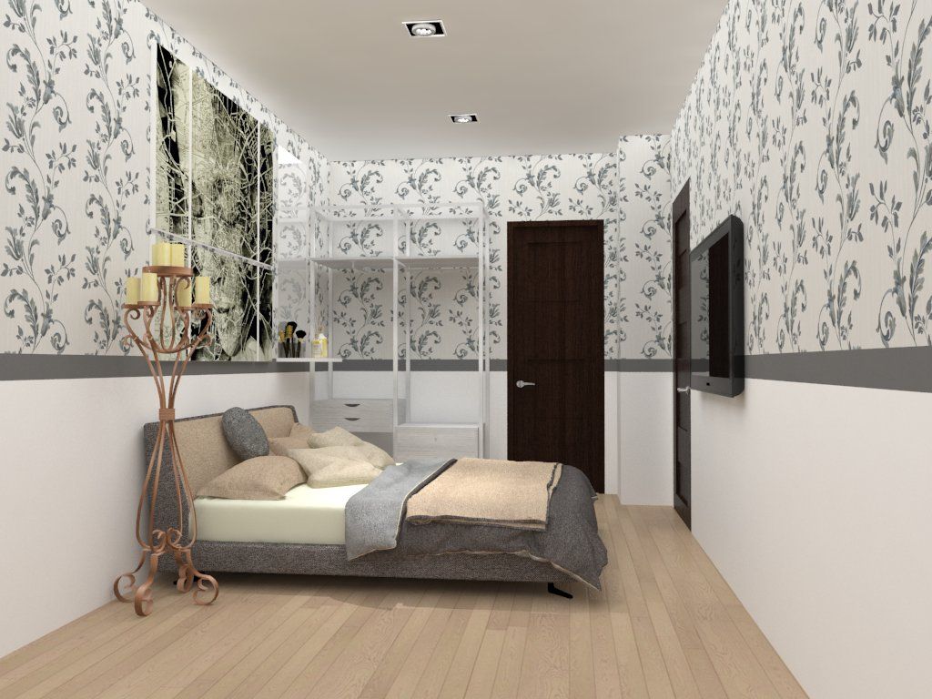 ตกแต่งห้องคอนโด, No.13 Design No.13 Design Eklektyczna sypialnia