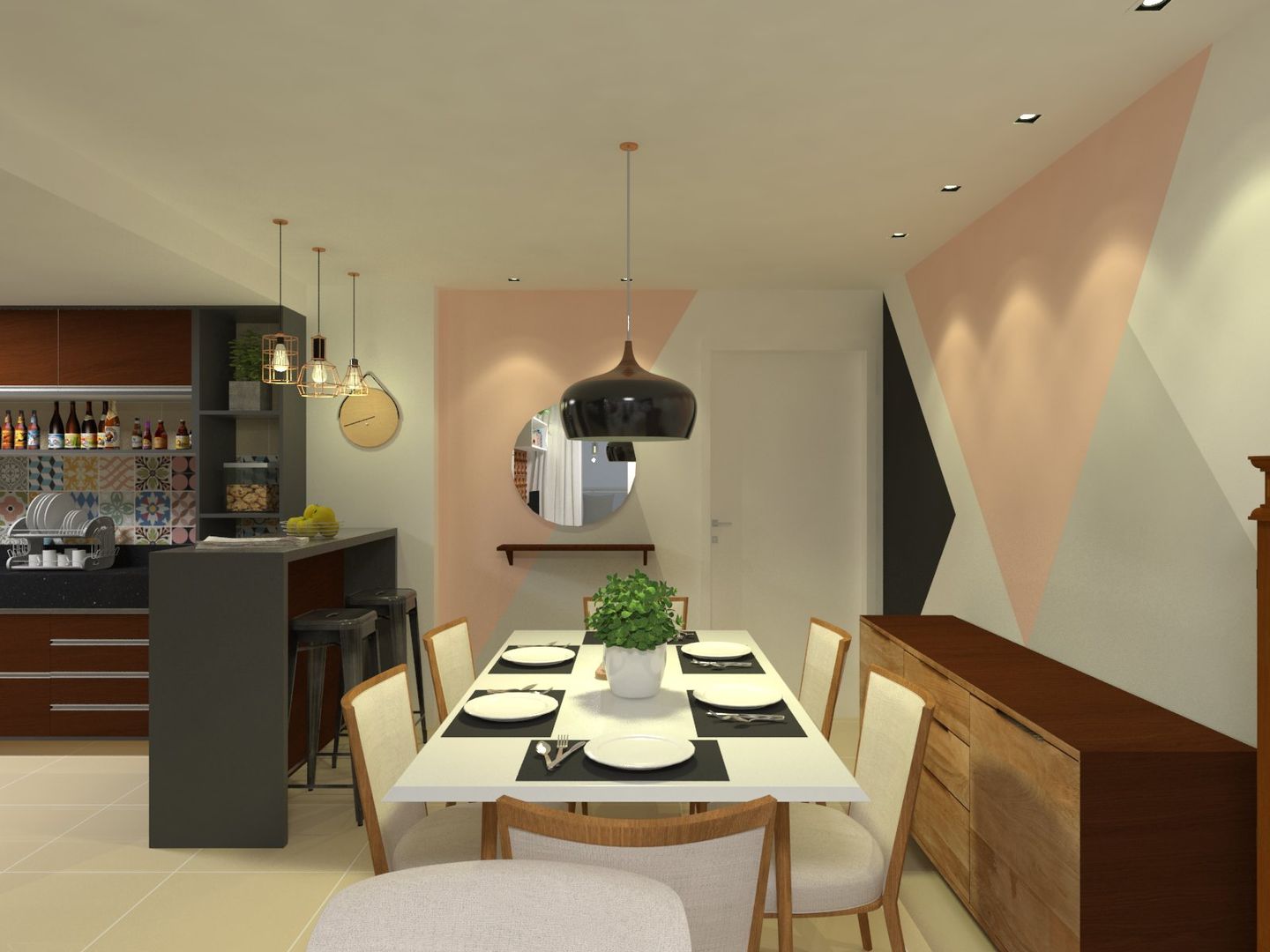 Reforma Apartamento R.A., Atelie 3 Arquitetura Atelie 3 Arquitetura Industrial style dining room