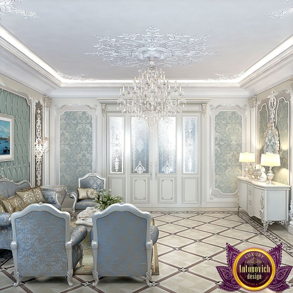 Masterpiece of interior design from Katrina Antonovich, Luxury Antonovich Design Luxury Antonovich Design ห้องนั่งเล่น