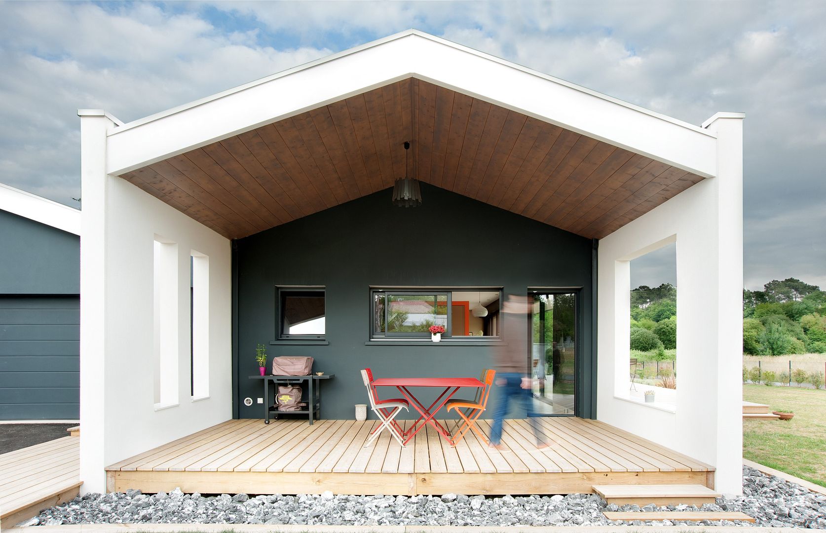 Maison Individuelle à Canéjan, Plus Architectes Plus Architectes Balcones y terrazas de estilo moderno