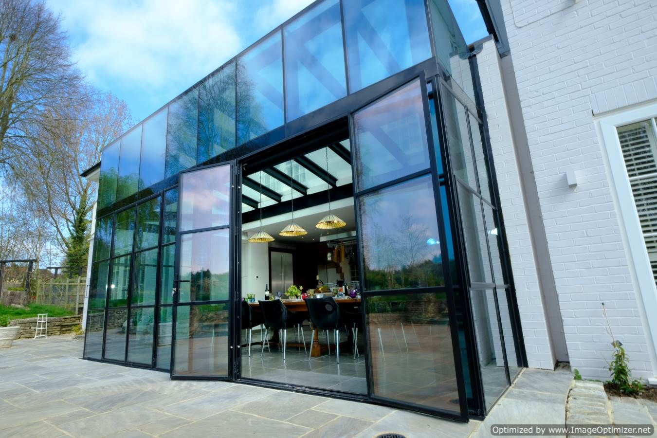 Rowood Farmhouse homify Salle à manger moderne Mondrian,Box Extension,Glass Box,Privacy Glass,Contemporary Home