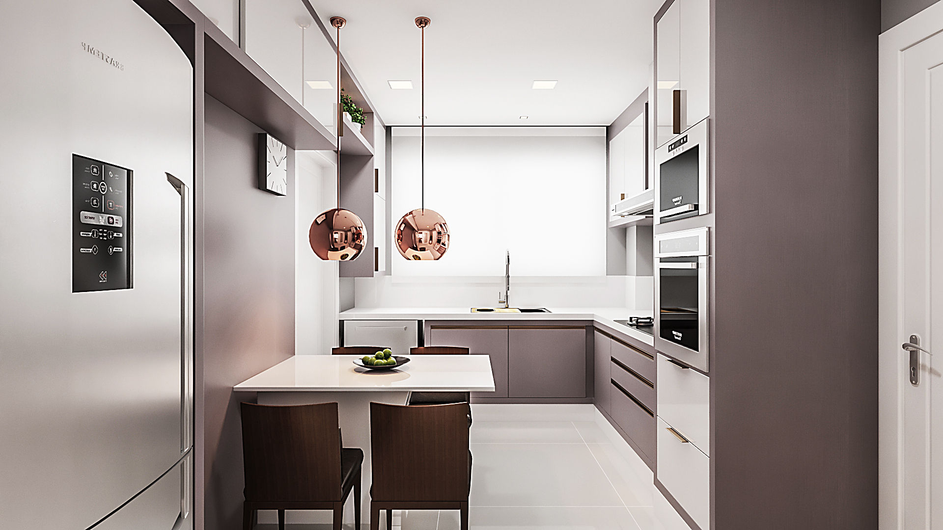 Cozinha Luxo em Balneário Camboriú, Flávia Kloss Arquitetura de Interiores Flávia Kloss Arquitetura de Interiores Nhà bếp phong cách hiện đại MDF