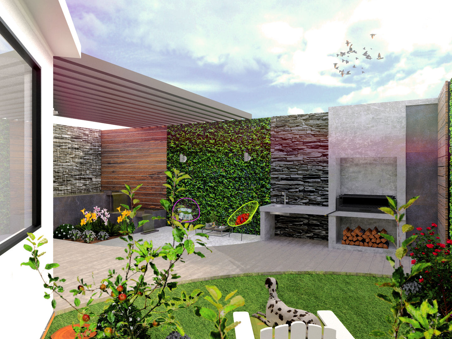 Aguascalientes 41, Kontrast Arquitectos Kontrast Arquitectos Giardino moderno