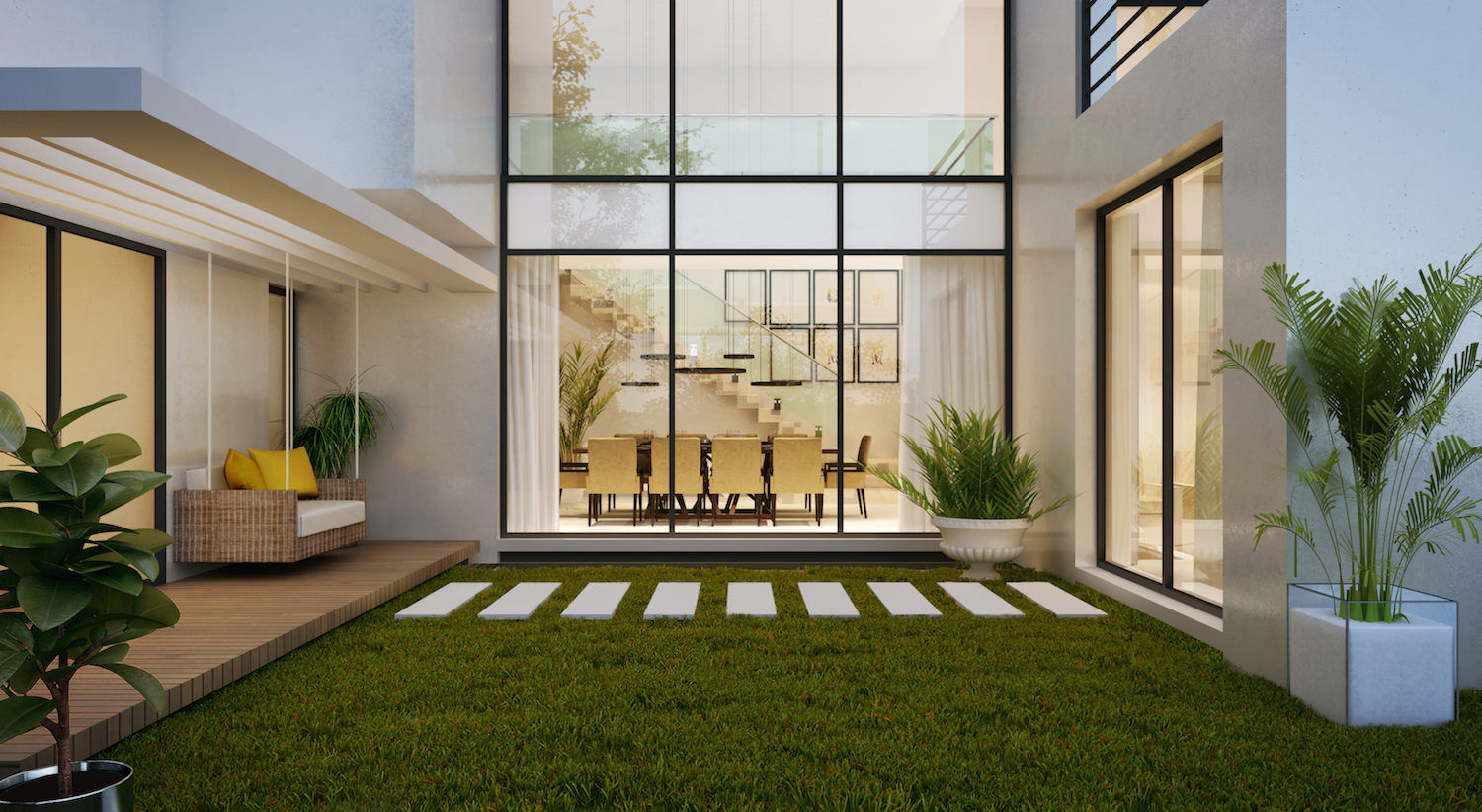 Projeto Casas de Luxo em Balneário Camboriú, Flávia Kloss Arquitetura de Interiores Flávia Kloss Arquitetura de Interiores Jardines de estilo moderno Concreto