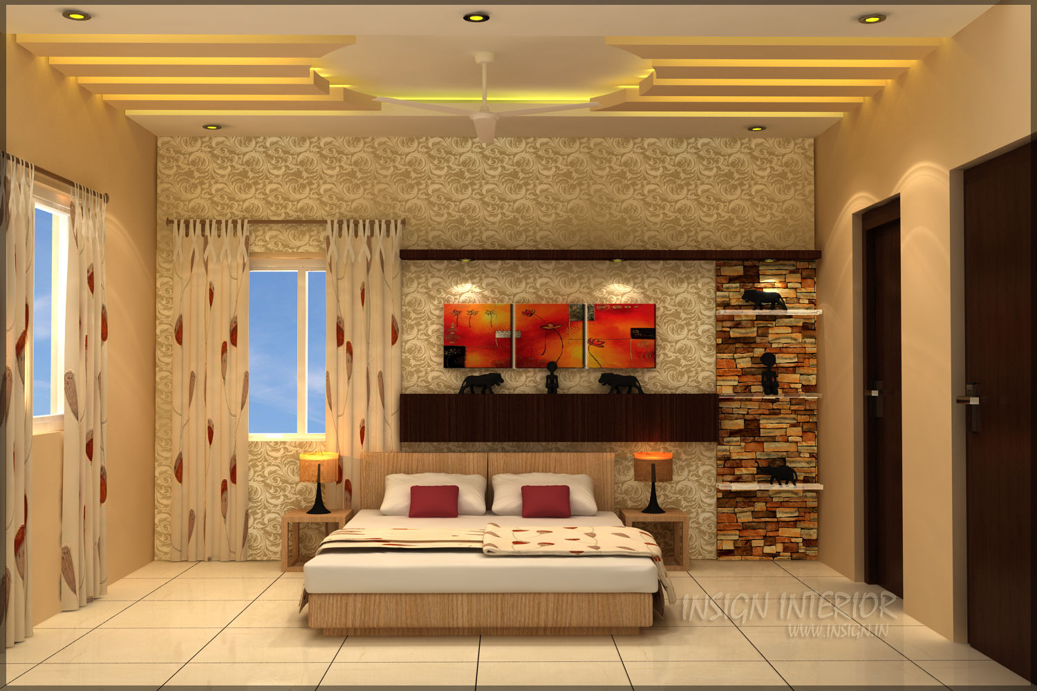 Mr. Praveen. , Insign Insign Modern style bedroom Engineered Wood Transparent