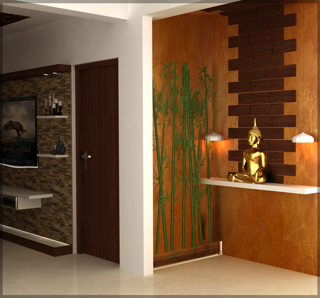 Mr. Praveen. , Insign Insign Modern corridor, hallway & stairs Limestone Wood,Interior design,Door,Building,Floor,Wall,Flooring,Real estate,Rectangle,Living room