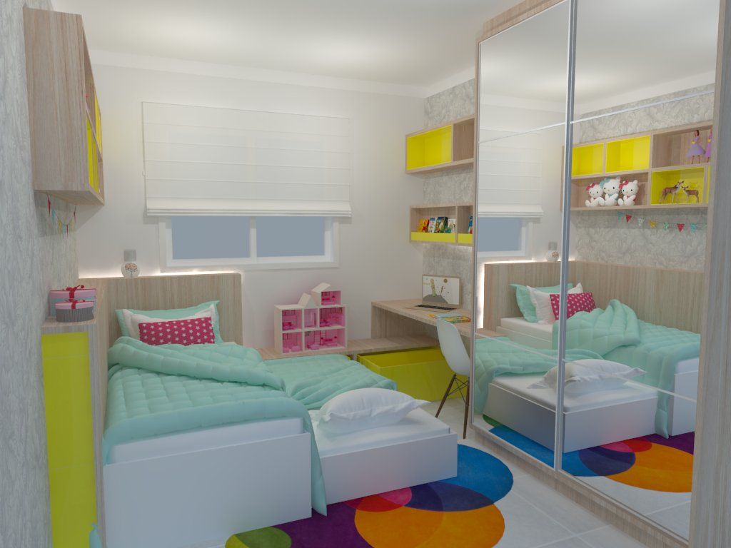 Quarto de menina, Barbara Palermo Szucs Interiores Barbara Palermo Szucs Interiores Modern nursery/kids room MDF