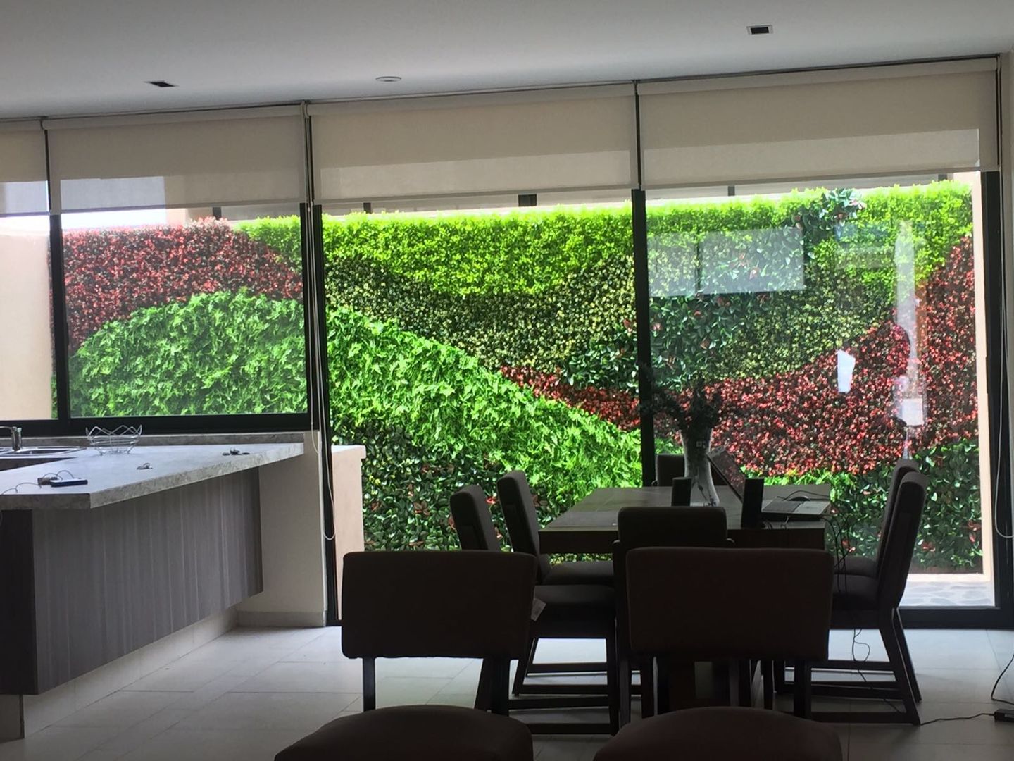 Muro Verde artificial Arquitectura Orgánica Viviana Font muro verde,antes y despues,jardin interior