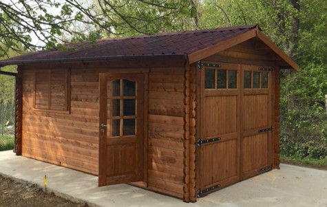 GARAGE IN LEGNO 3X5, DEKALUX DEKALUX Nhà để xe/ nhà kho phong cách kinh điển Gỗ Wood effect Garages & sheds