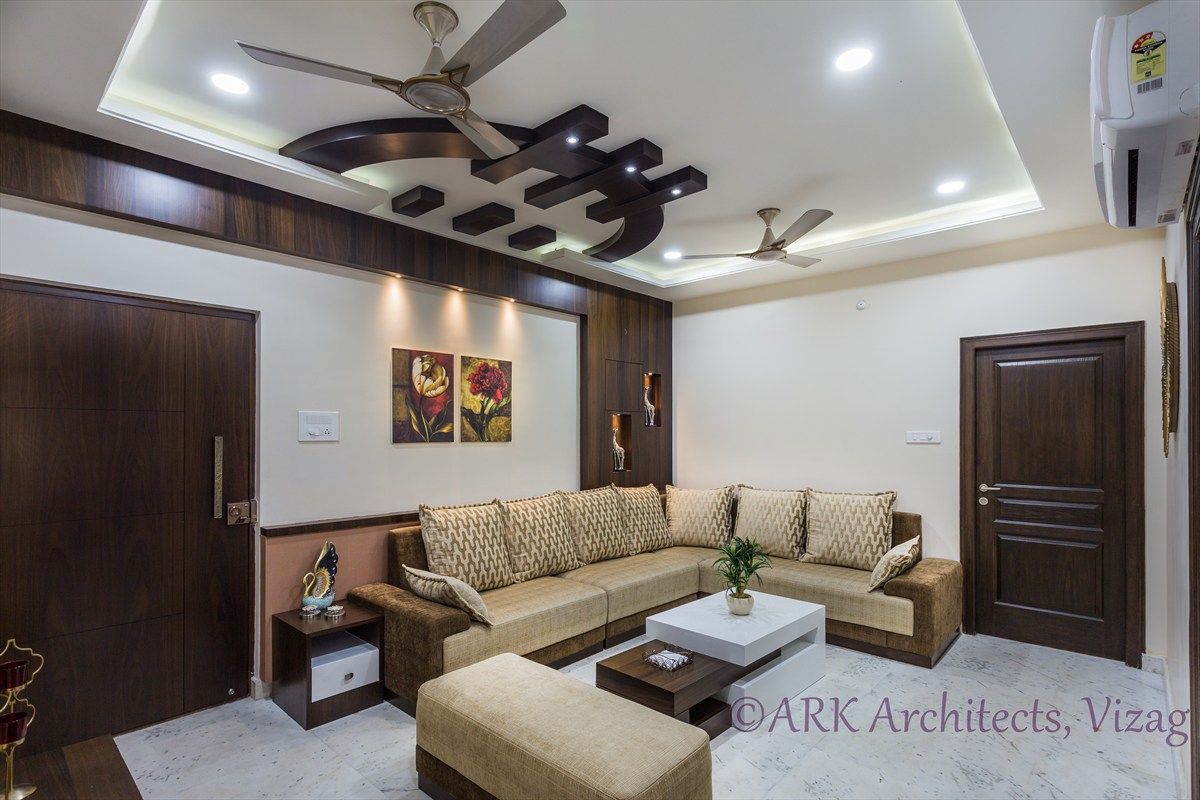 Small Flat, Cosy Interiors, ARK Architects & Interior Designers ARK Architects & Interior Designers Modern living room