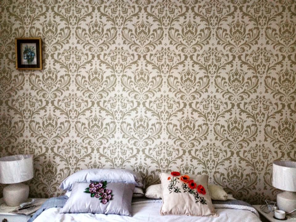 Damask Stencil in Beige (Venus) , Beautiful Changes Beautiful Changes Kamar Tidur Modern Accessories & decoration