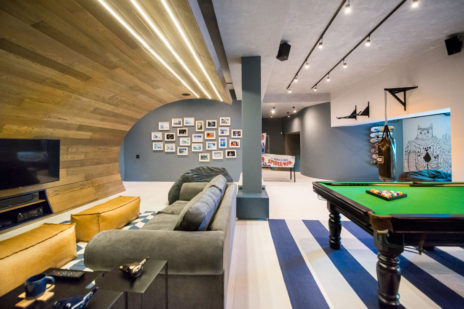 Urban Man Cave, Inhouse Inhouse インダストリアルデザインの リビング