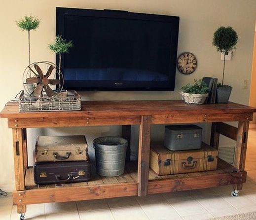 TV Unit Stand, Pallet Furniture Cape Town Pallet Furniture Cape Town ห้องนั่งเล่น ชั้นวางทีวีและตู้วางทีวี