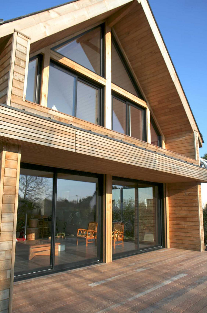 Baies vitrées en aluminium, Serplaste Serplaste Patios & Decks Wood Wood effect