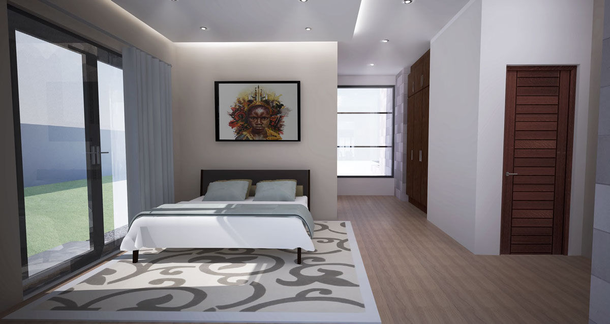 Bedroom A4AC Architects Modern style bedroom Bricks bedroom,interior design