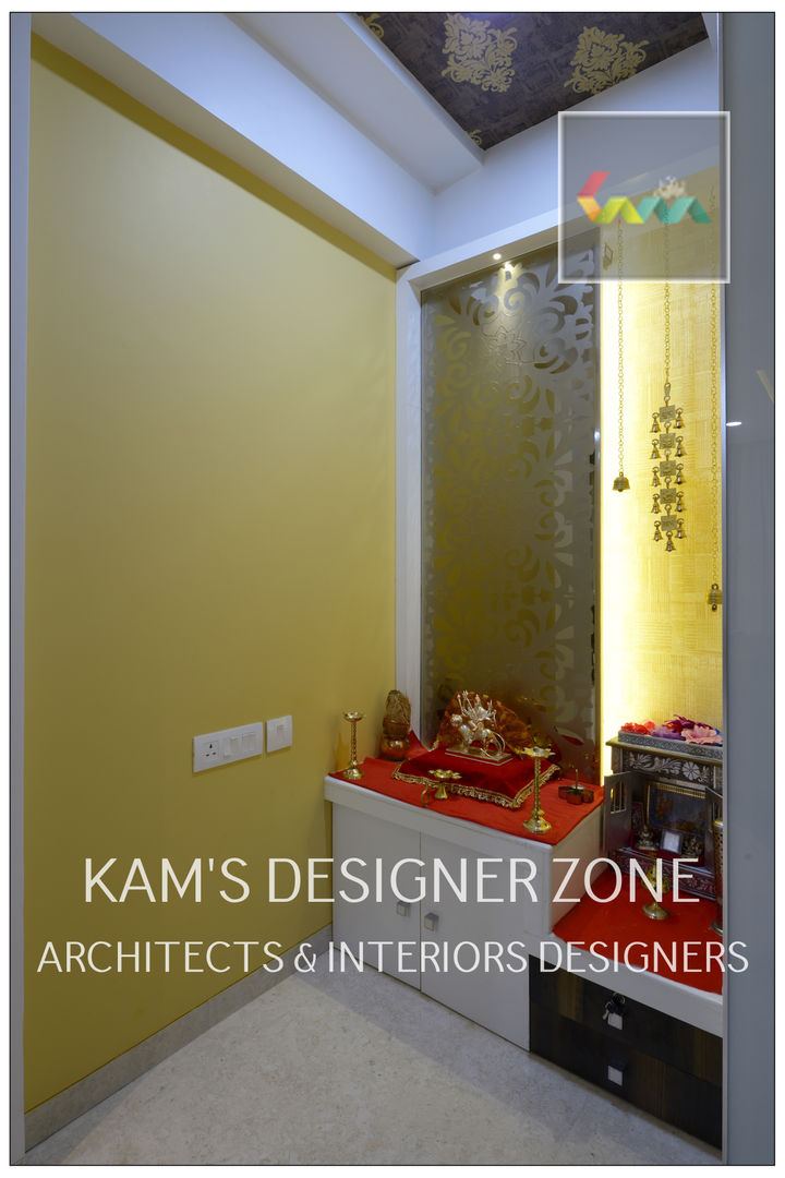 Flat Interior Design for PINKY AGARWAL, KAMS DESIGNER ZONE KAMS DESIGNER ZONE Paredes e pisos modernos