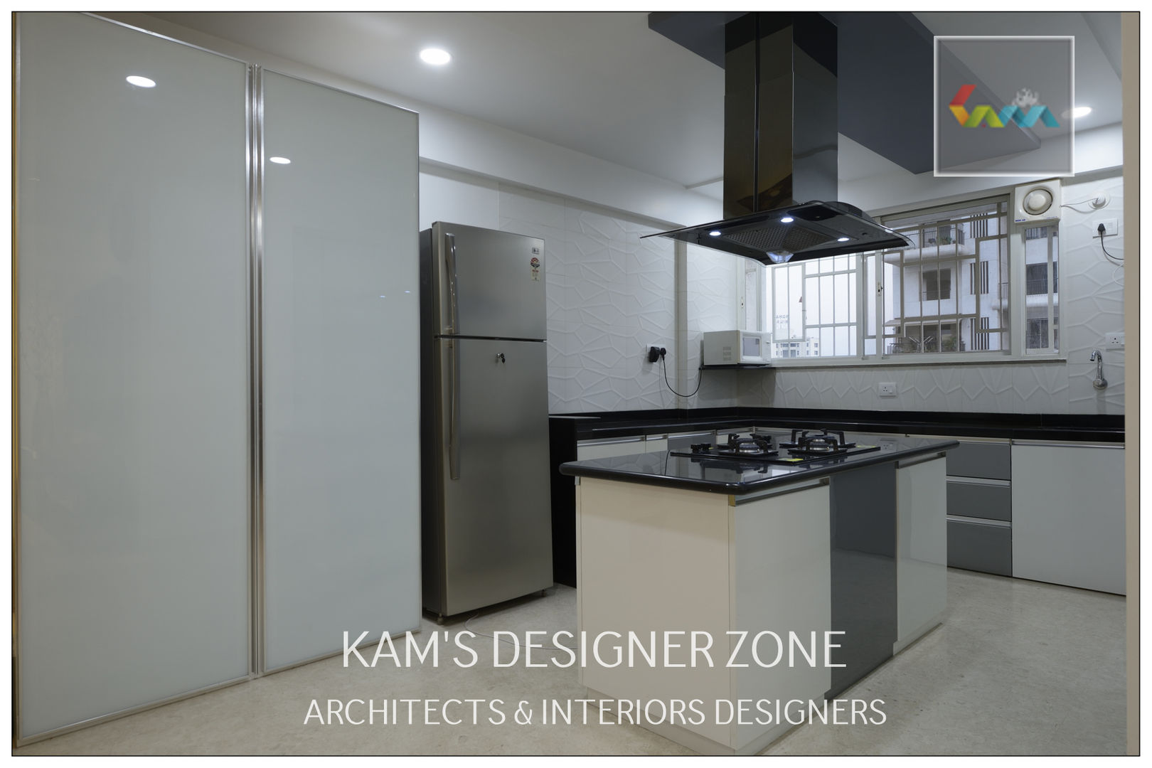 Flat Interior Design for PINKY AGARWAL, KAMS DESIGNER ZONE KAMS DESIGNER ZONE Cocinas de estilo moderno