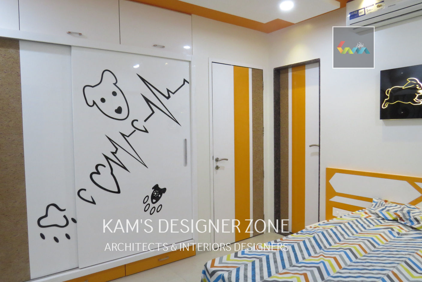 Home Interior Design for PREETI AGARWAL, KAMS DESIGNER ZONE KAMS DESIGNER ZONE غرفة الاطفال