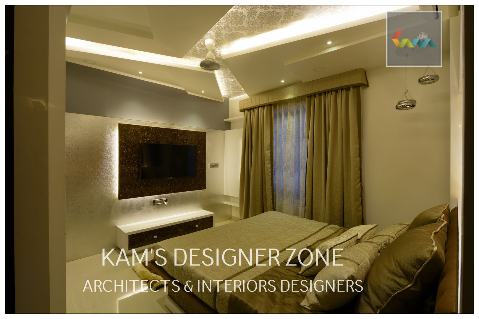 Home interior Design for Manish Thakkar, KAMS DESIGNER ZONE KAMS DESIGNER ZONE Quartos modernos