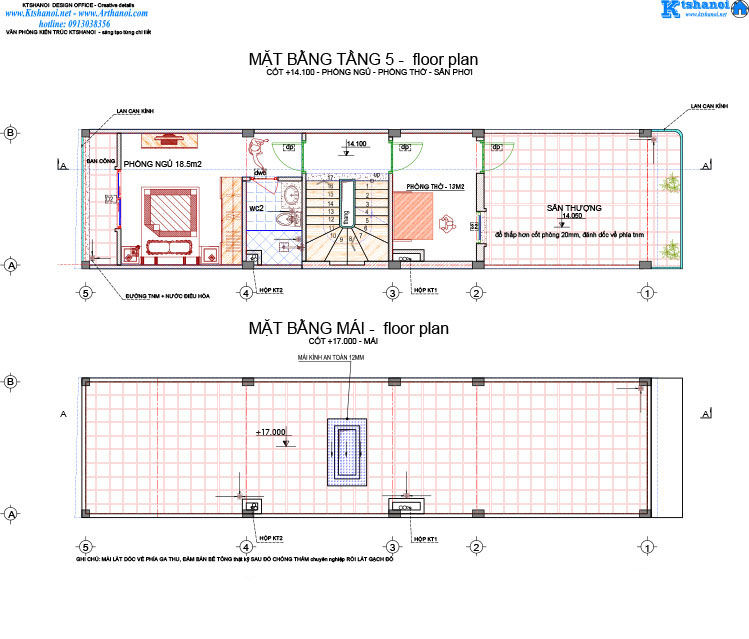 Mẫu thiết kế nhà phố 4mx16m đẹp kết hợp kinh doanh, Văn phòng kiến trúc Ktshanoi Văn phòng kiến trúc Ktshanoi