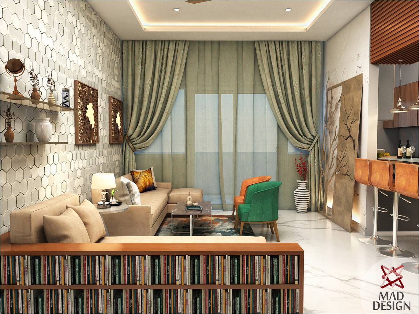 LIVING ROOM - VIEW 1 homify 客廳