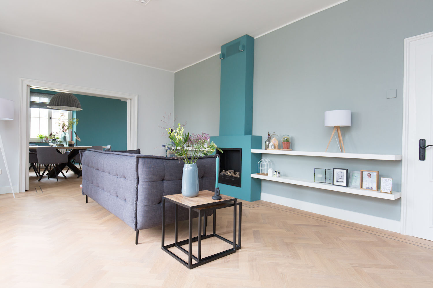 Interieurontwerp woning Duitsland, Mignon van de Bunt Interiordesign Mignon van de Bunt Interiordesign غرفة المعيشة