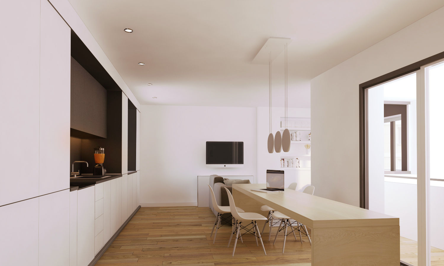 Casa Born -50 m²-, Barcelona., GokoStudio GokoStudio Nowoczesny salon