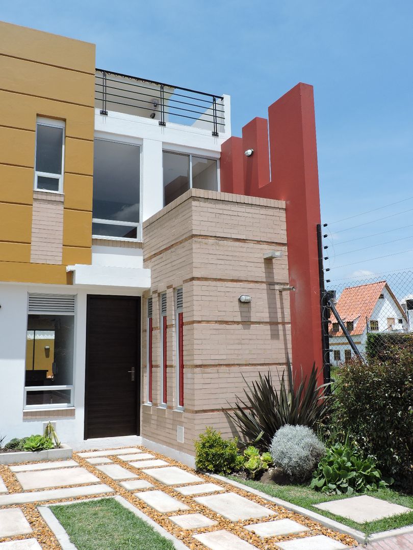 FACHADA CASA TERRACOTA DG ARQUITECTURA COLOMBIA Casas de estilo moderno