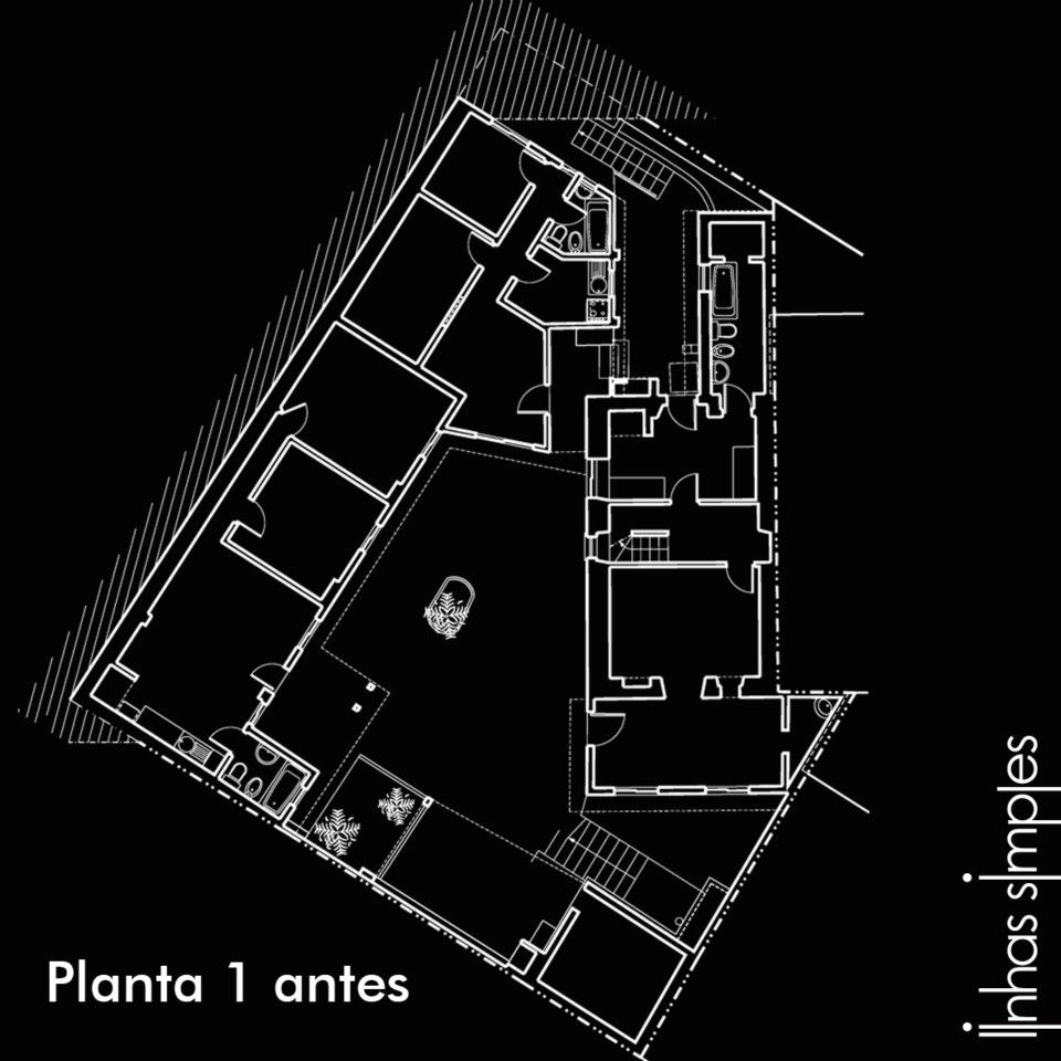 Lower layout plan - BEFORE Linhas Simples