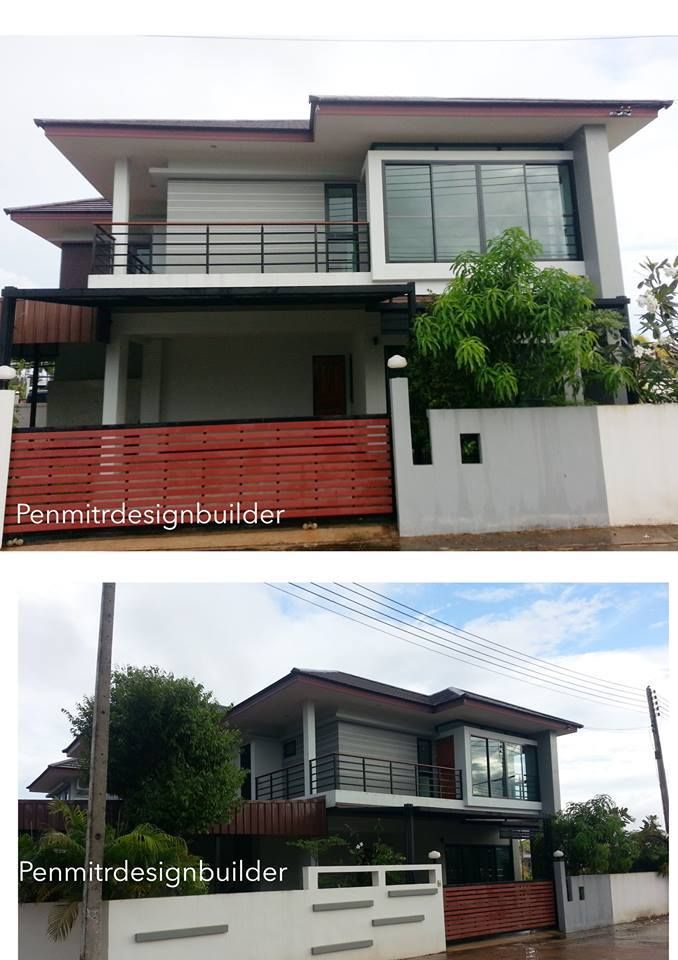 GN04:: บ้านสองชั้น สไตล์ทรอปปิคอลโมเดิร์น แบบบ้านท่าบ่อ หนองคาย , penmitrdesignbuilder penmitrdesignbuilder