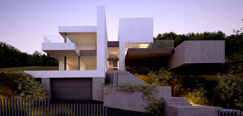 CASA VISUAL, EAU ARQUITECTURA S.L.P. EAU ARQUITECTURA S.L.P. Casas de estilo moderno ARQUITECTURA,DISEÑO,CASA,HOUSE,JARDÍN,PAISAJISMO,VIVIENDA,DESIGN