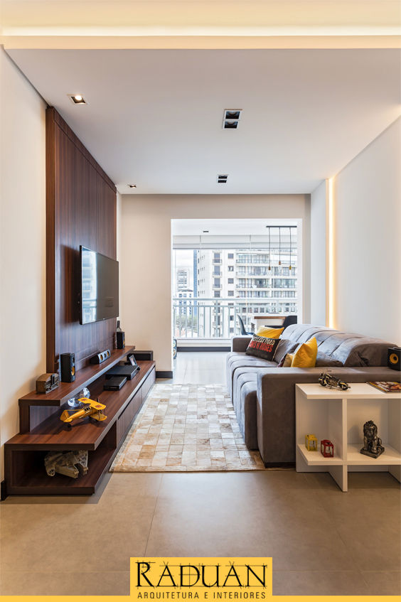 Apartamento 62 m² - Chácara Klabin, Raduan Arquitetura e Interiores Raduan Arquitetura e Interiores 现代客厅設計點子、靈感 & 圖片