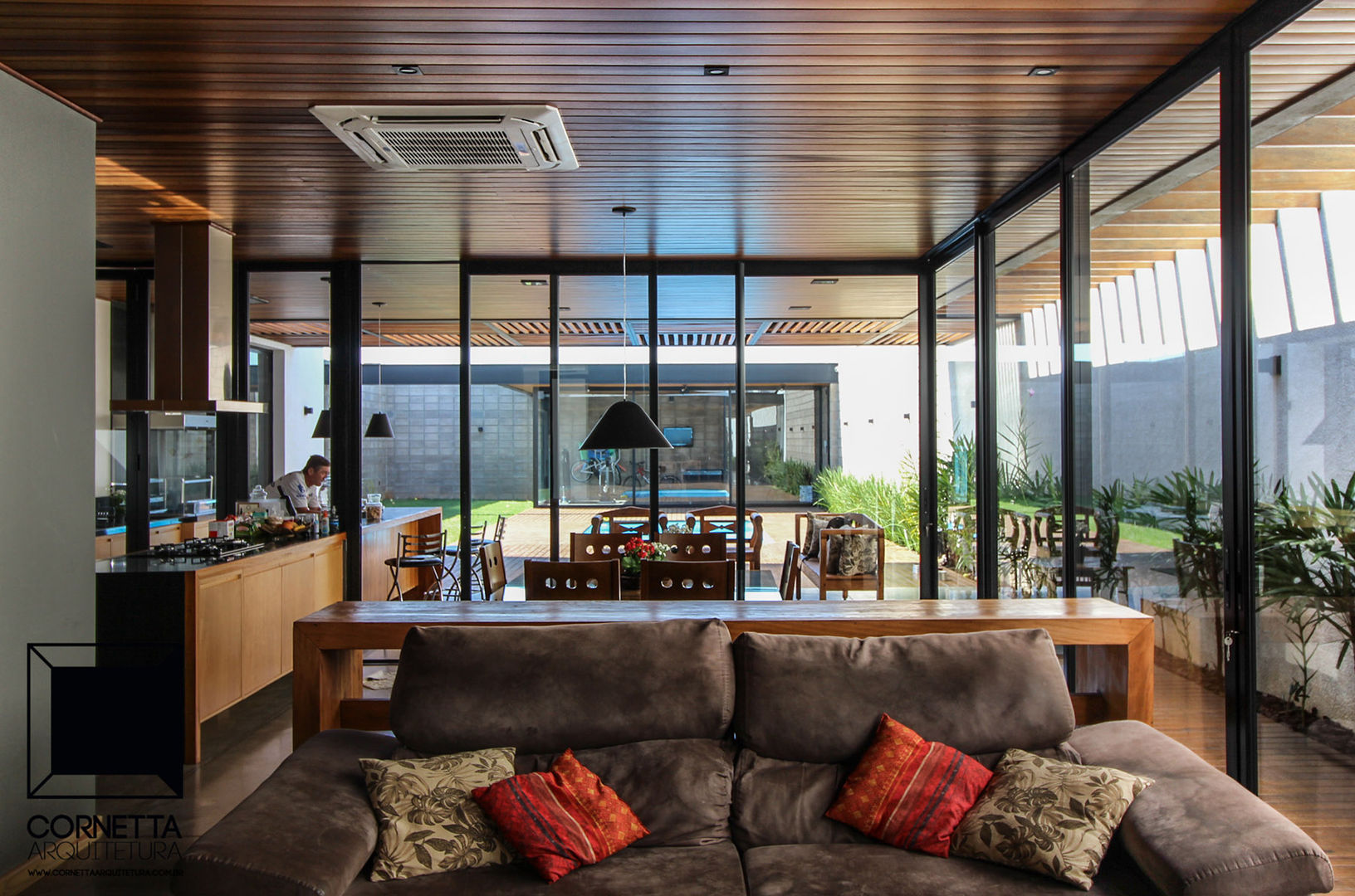 CASA ATS, Cornetta Arquitetura Cornetta Arquitetura Livings modernos: Ideas, imágenes y decoración