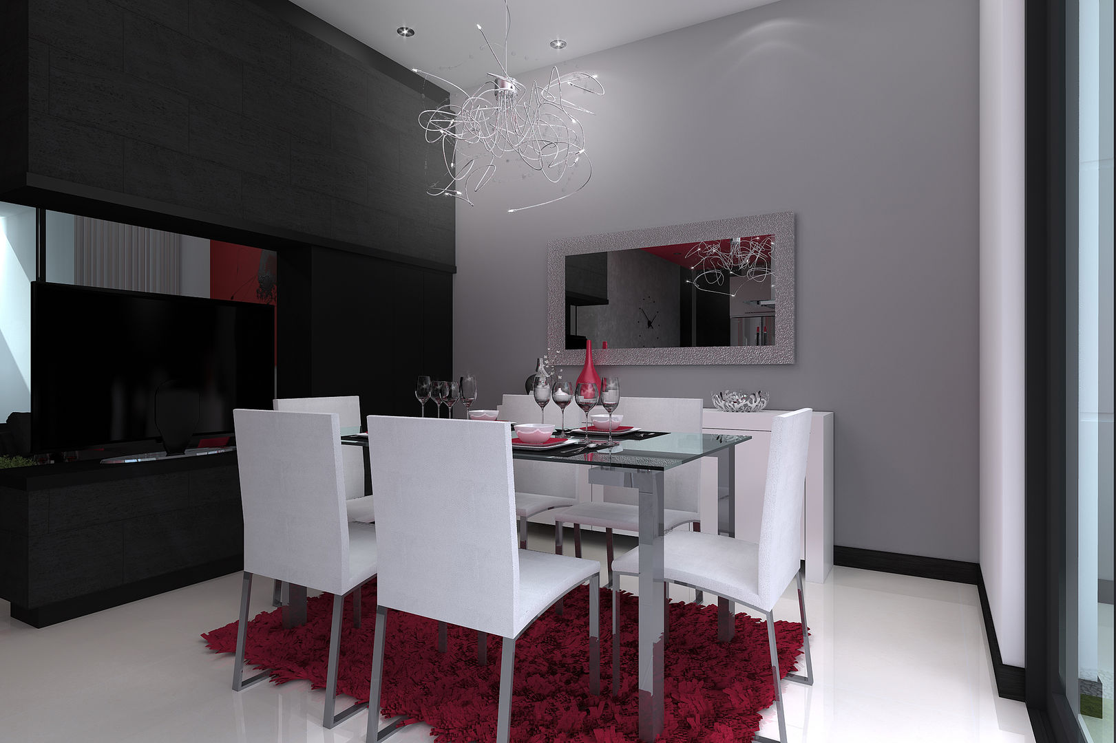 homify Minimalist dining room Stone