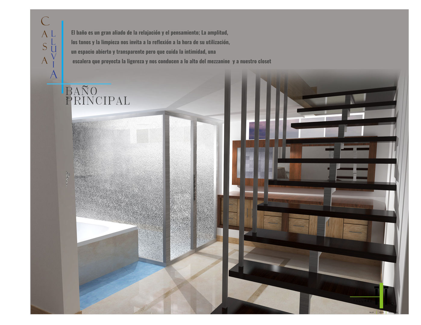 Casa LLUVIA , TALLARQ TALLARQ Ванная комната в стиле минимализм Стекло