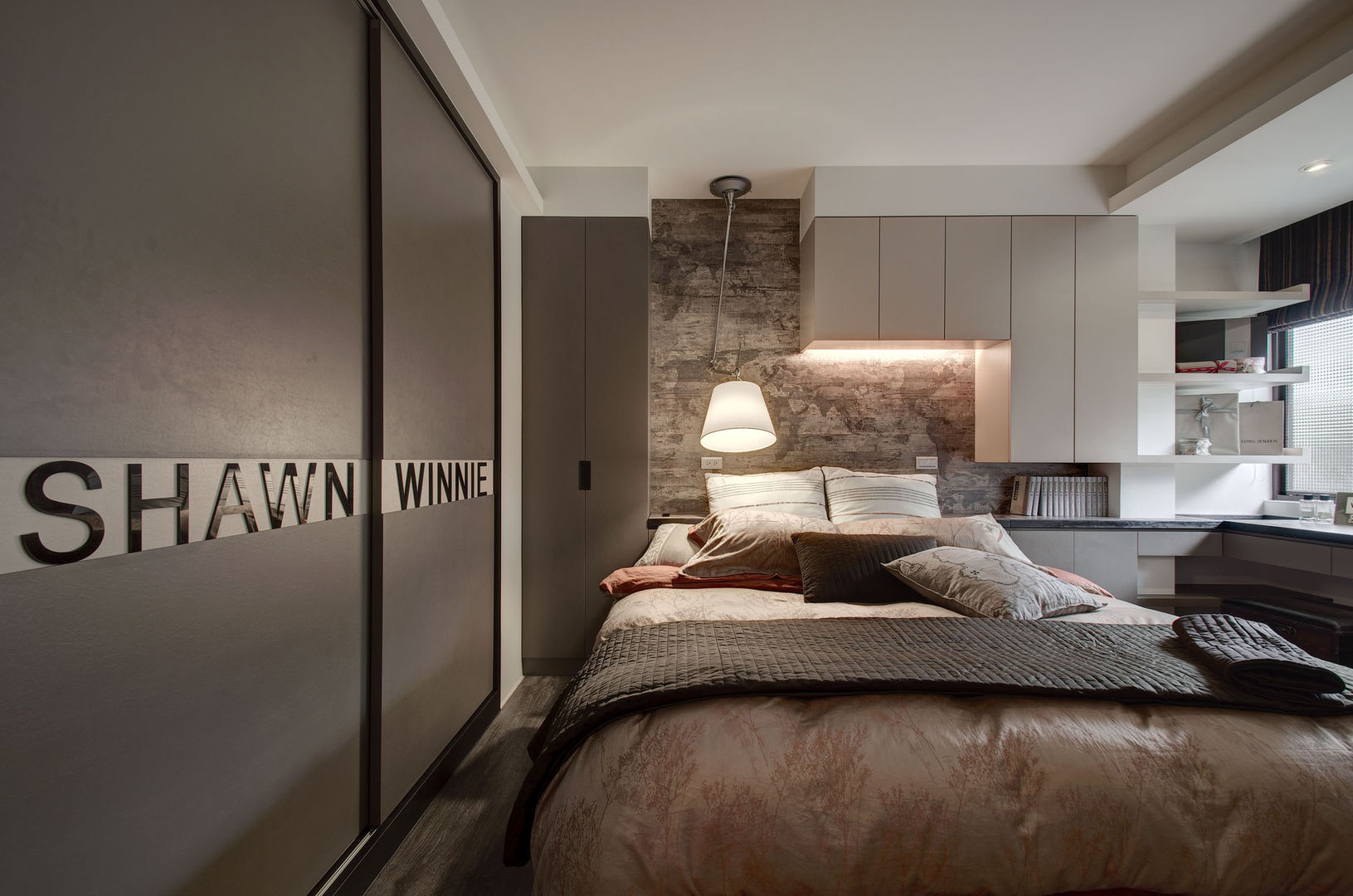 復古遇見色, 思為設計 SW Design 思為設計 SW Design Eclectic style bedroom