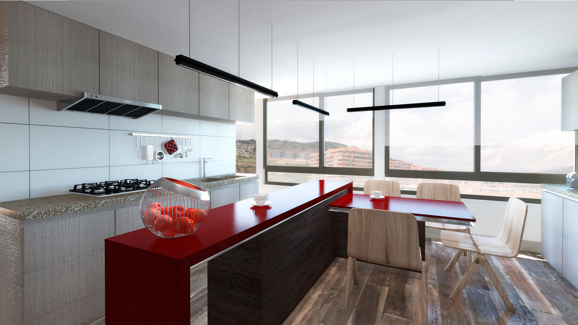 Penthouse Vitacura, NEF Arq. NEF Arq. Cozinhas modernas