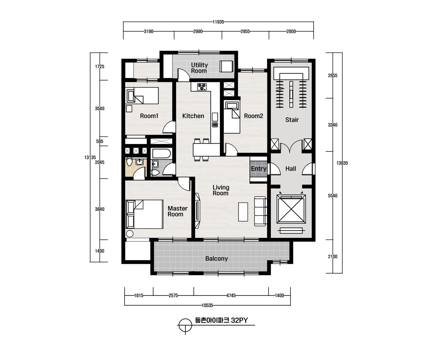 등촌아이파크(30평대), 디자인토모 디자인토모 غرفة المعيشة