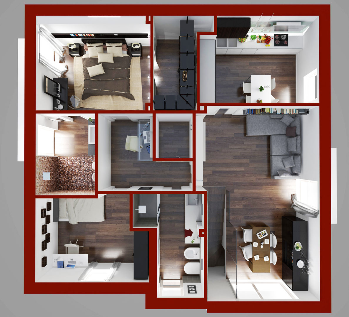 Appartamento in Pandino, tIPS ARCHITECTS tIPS ARCHITECTS 現代風玄關、走廊與階梯