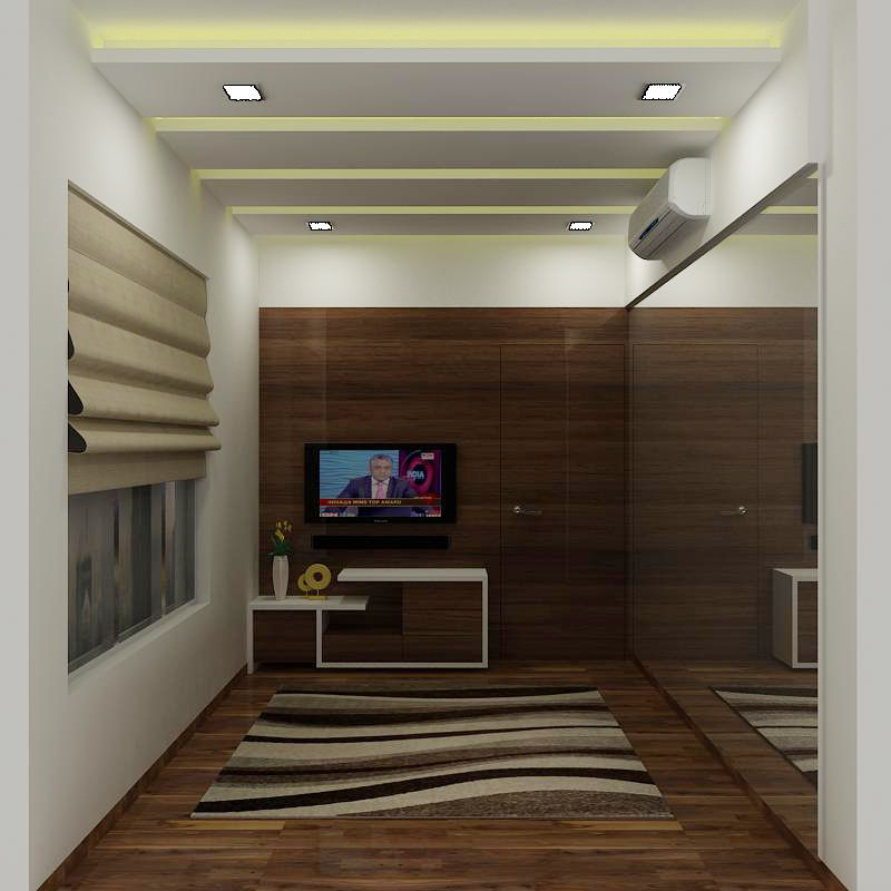 Residence at Powai, A Design Studio A Design Studio Minimalistischer Multimedia-Raum