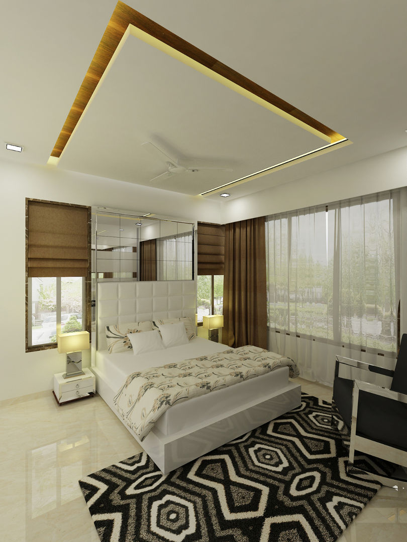 Master BEdroom A Design Studio Minimalist bedroom Modern Bedroom,White Theme