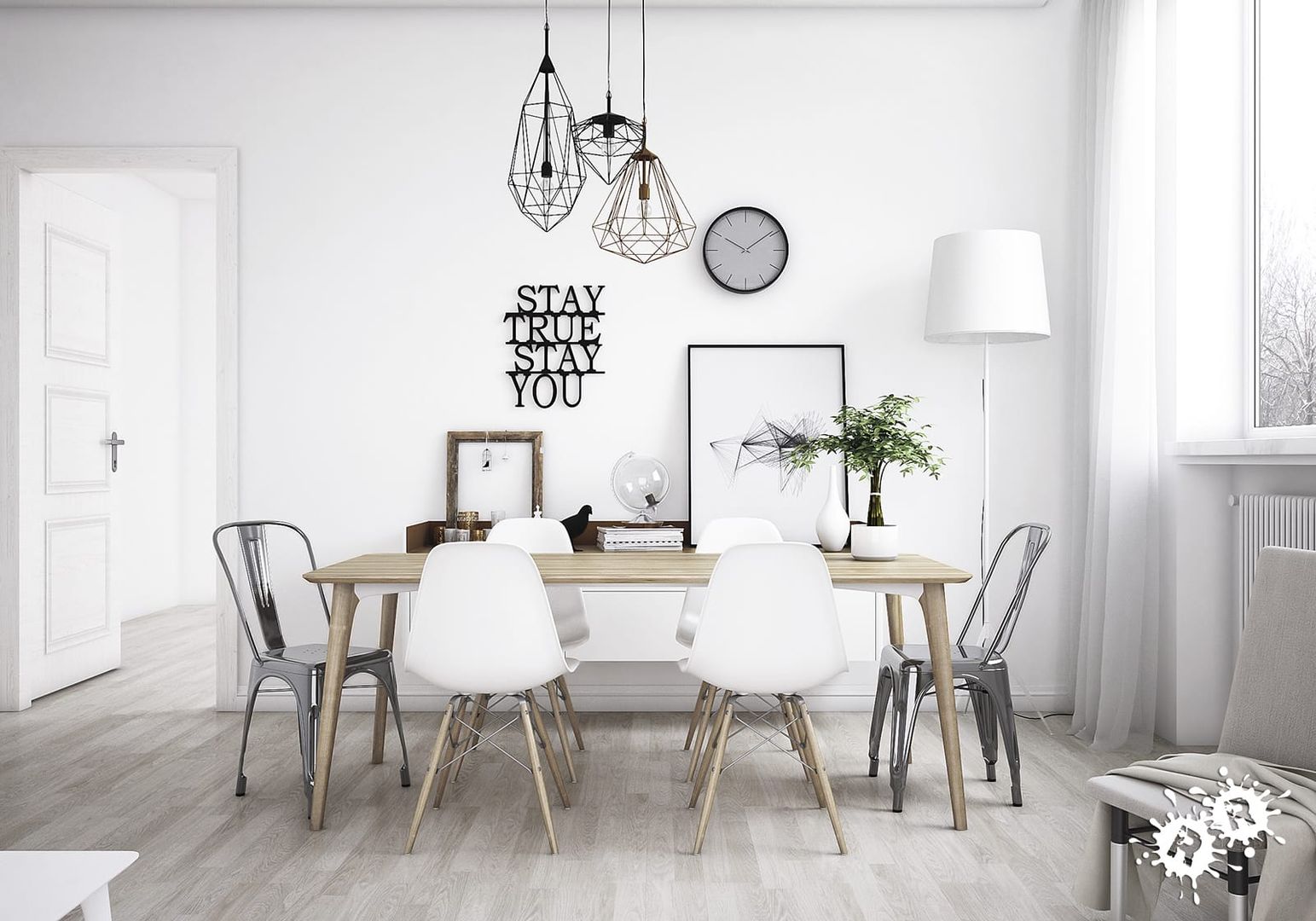 homify Salon scandinave Bois Effet bois