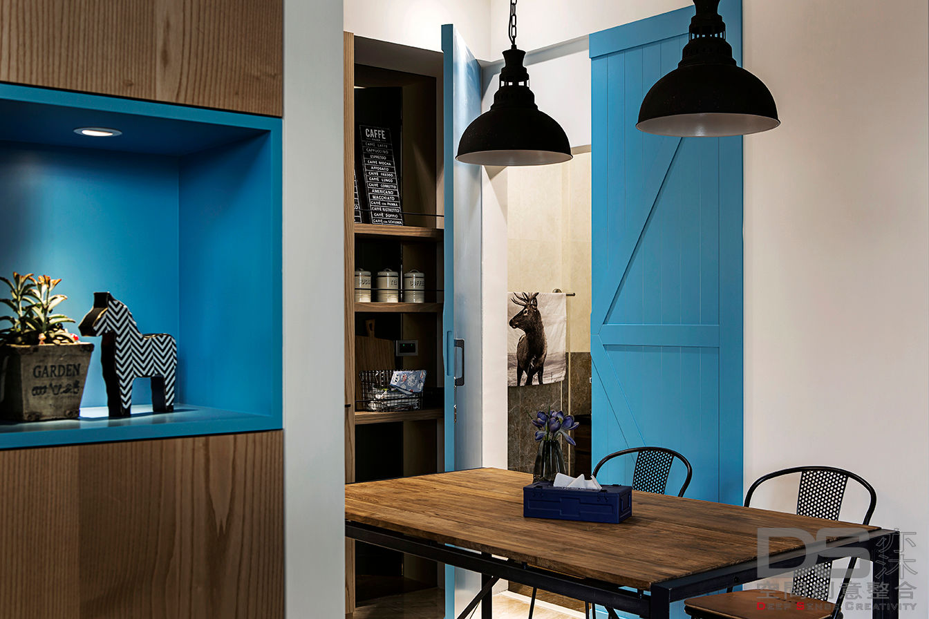 頭份 藍調漫遊, DS亦沐空間創意整合 DS亦沐空間創意整合 Scandinavian style dining room