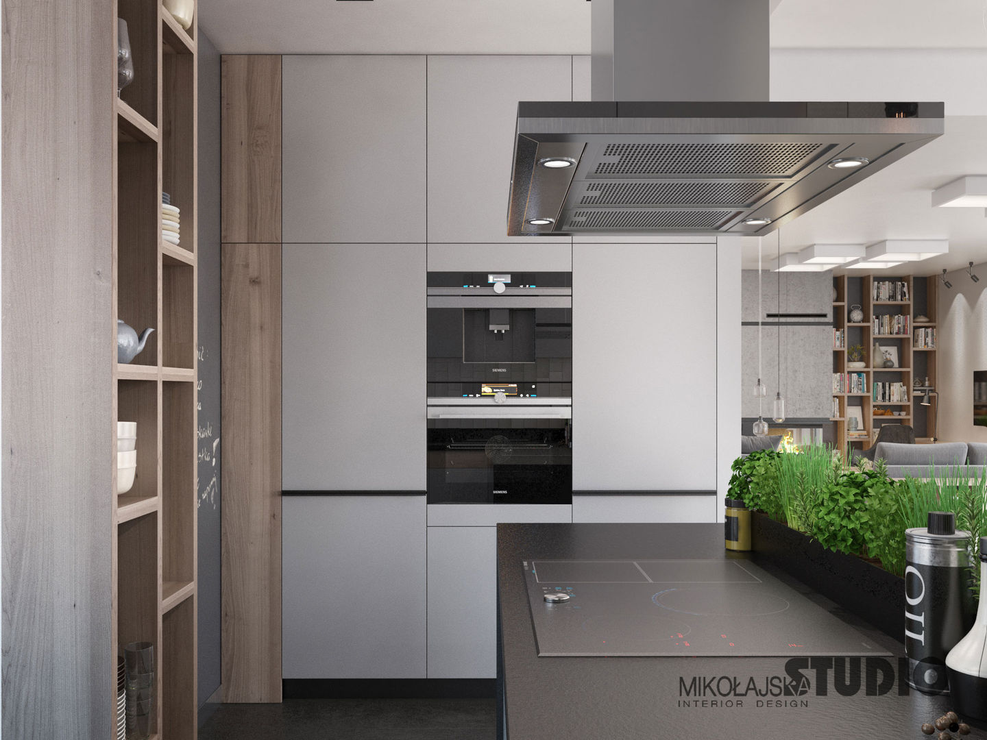 WSPÓŁCZESNA WILLA NA POŁUDNIU KRAKOWA, MIKOŁAJSKAstudio MIKOŁAJSKAstudio Cozinhas modernas