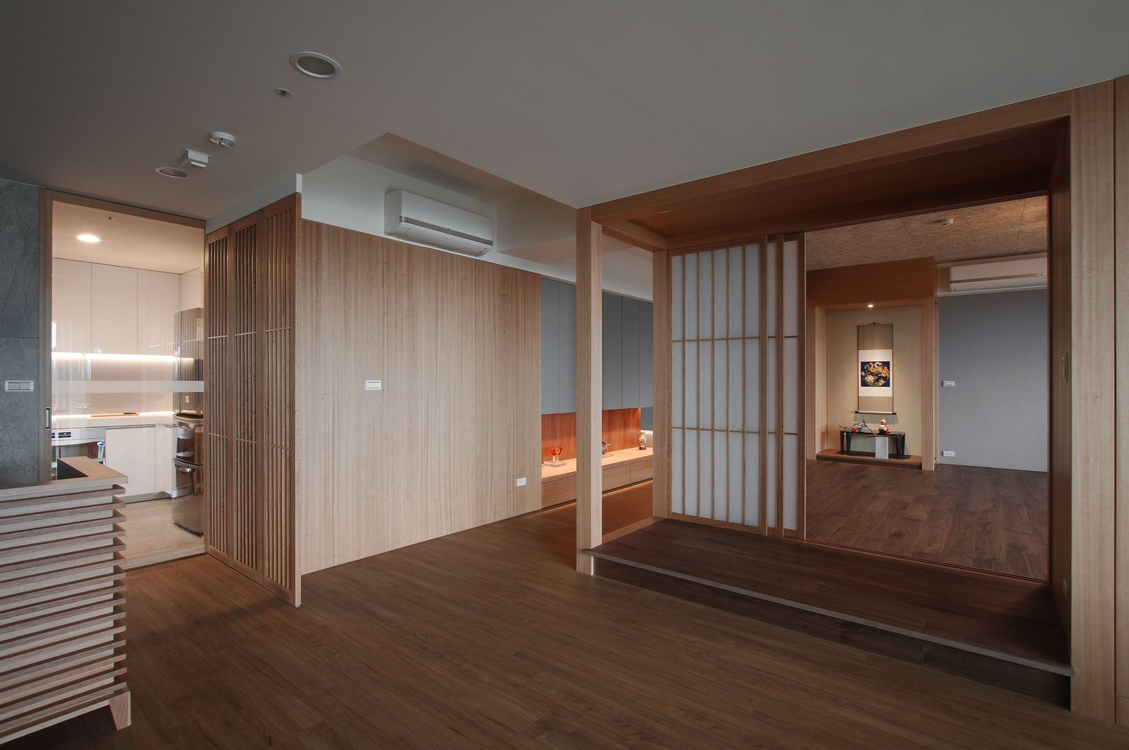 北投陳宅, 直方設計有限公司 直方設計有限公司 Asian style corridor, hallway & stairs Wood Wood effect