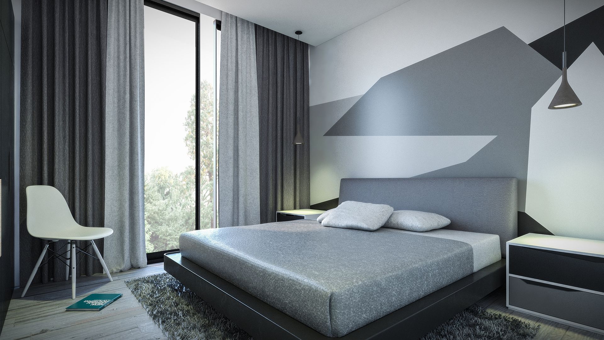 Casa Moderna BLACK&WHITE, Prototyper Studio Prototyper Studio Modern style bedroom