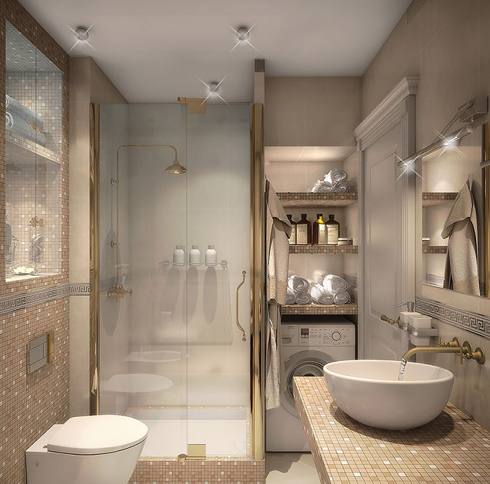 Современная классика, dp_interior dp_interior Classic style bathroom Tiles